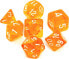 Фото #1 товара Rebel Komplet kości RPG kryształowe pomarańczowe (106268)
