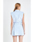 ფოტო #3 პროდუქტის Women's Sleeveless Shirt Mini Dress