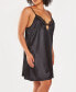 Фото #3 товара Plus Sizes Silky Center Jeweled Chemise Nightgown