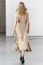 Фото #4 товара Платье с запáхом и декоративной строчкой ZARA