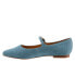 Trotters Hester T2007-433 Womens Blue Leather Mary Jane Flats Shoes 7 - фото #4