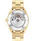 ფოტო #3 პროდუქტის Men's Datron Swiss Auto Ionic Plated Gold Steel Watch 40mm