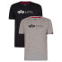 Фото #2 товара ALPHA INDUSTRIES Label 2 Pack short sleeve T-shirt