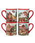 Фото #2 товара Homestead Christmas 4 Piece Mug Set