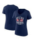 ფოტო #1 პროდუქტის Women's Navy Distressed Dallas Cowboys Americana V-Neck T-shirt