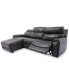 Фото #1 товара CLOSEOUT! Hutchenson 3-Pc. Leather Chaise Sectional with Power Recliner and Power Headrest