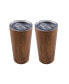 Фото #5 товара Wood Decal Insulated Highballs, Set of 4