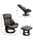 Massage Recliner Chair with Cushioned Ottoman and 10 Point Vibration