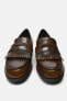 Фото #5 товара Женские туфли ZARA Distressed Flat Loafers