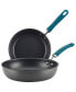 Фото #1 товара Create Delicious Hard-Anodized Aluminum Nonstick Deep Skillet Twin Pack, 9.5" and 11.75" handles