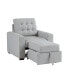 White Label Bonita 38" Chair with Pull-Out Ottoman