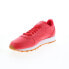 Фото #4 товара Reebok Classic Leather Mens Red Leather Lace Up Lifestyle Sneakers Shoes