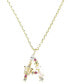 ფოტო #1 პროდუქტის Flutterfly Stone Initial Necklace