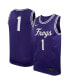 Фото #1 товара Men's #1 Purple TCU Horned Frogs Team Replica Basketball Jersey