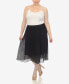 Фото #3 товара Plus Size Pleated Chiffon Midi Skirt