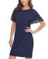 ფოტო #4 პროდუქტის Petite Chiffon-Sleeve Sheath Dress