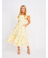 ფოტო #1 პროდუქტის Women's Ruffle Midi Elle Dress