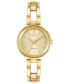 ფოტო #1 პროდუქტის Women's Eco-Drive Axiom Gold-Tone Stainless Steel Bracelet Watch 28mm