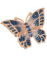 Chocolate & Vanilla Diamonds® (1-1/5 ct. t.w.) & Multi-Gemstone (3-1/3 ct. t.w.) Butterfly Ring in 14k Rose Gold