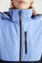 Fit Su Itici Regular Fit Kapüşonlu Polar Astarlı Kayak Kıyafeti Mont A3516ax23wn