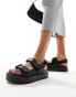 ASOS DESIGN Forecast sporty dad sandals in black