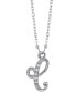 Фото #3 товара 2028 silver-Tone Crystal Initial Necklace 16" Adjustable