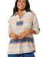 Фото #5 товара Juniors' Trippin Flannel Cotton Printed Shirt