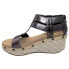 Фото #3 товара Volatile Zayanta Metallic Espadrille Wedge Womens Silver Casual Sandals PV148-9