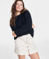 Фото #1 товара Women's Shaker Crewneck Long-Sleeve Sweater, Created for Macy's