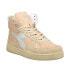 Фото #3 товара Diadora Mi Basket Pigskin Used High Top Mens Pink Sneakers Casual Shoes 178754-