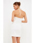 Фото #2 товара Women's Halter Neck Cut Out Mini Dress