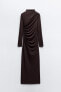 Фото #2 товара Платье средней длины ZARA Draped midi dress