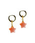 Фото #2 товара Harvest — Star Pink Jade stone charm earrings