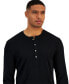 Фото #3 товара INC International Concepts Men's Lightweight Ribbed Henley Shirt, Created for Macy's