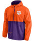 Фото #3 товара Men's Orange, Purple Clemson Tigers Thrill Seeker Half-Zip Hoodie Anorak Jacket