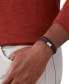 ფოტო #2 პროდუქტის Men's Brown Multi-Strand Braided Leather Bracelet