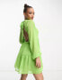 Фото #2 товара Collective the Label backless tiered mini dress in apple green