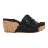 Corkys Sunlight Rhinestone Wedge Womens Black Casual Sandals 41-0300-BLCK