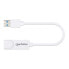 Manhattan USB-A Gigabit Network Adapter - White - 10/100/1000 Mbps Network - USB 3.0 - Equivalent to USB31000SW - Ethernet - RJ45 - Three Year Warranty - Blister - Wired - USB - Ethernet - 1000 Mbit/s - White