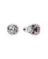 ფოტო #14 პროდუქტის Rhodium Plated Square Cut Color Birthstone Stud Earrings