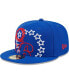 Фото #4 товара Men's Royal Philadelphia 76ers Game Day Hollow Logo Mashup 59FIFTY Fitted Hat