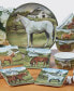 York Stables Set of 4 Canape Plates 6"