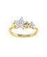 ფოტო #1 პროდუქტის Dazzling Star Cluster Design Sterling Silver Diamond Women Ring