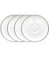 Platinum Wave Set of 4 Saucers, Service For 4