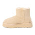 BEACH by Matisse Yukon Platform Pull On Booties Womens Beige Casual Boots YUKON-