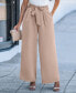 ფოტო #2 პროდუქტის Women's Khaki Straight Leg Woven Pants