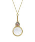 14K Gold Dipped Mary And Child Magnifying Glass Pendant