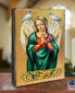 Фото #2 товара Icon Praying Angel Wall Art on Wood 8"