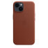 Apple iPhone 14 Leather Case with MagSafe - Umber - Cover - Apple - iPhone 14 - 15.5 cm (6.1") - Brown