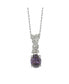 ფოტო #1 პროდუქტის Suzy Levian Sterling Silver Cubic Zirconia Multi-Cut Cluster Solitaire Pendant Necklace